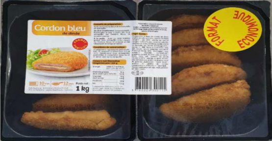 Salmonella found in cords blue sold at Intermarché and Netto