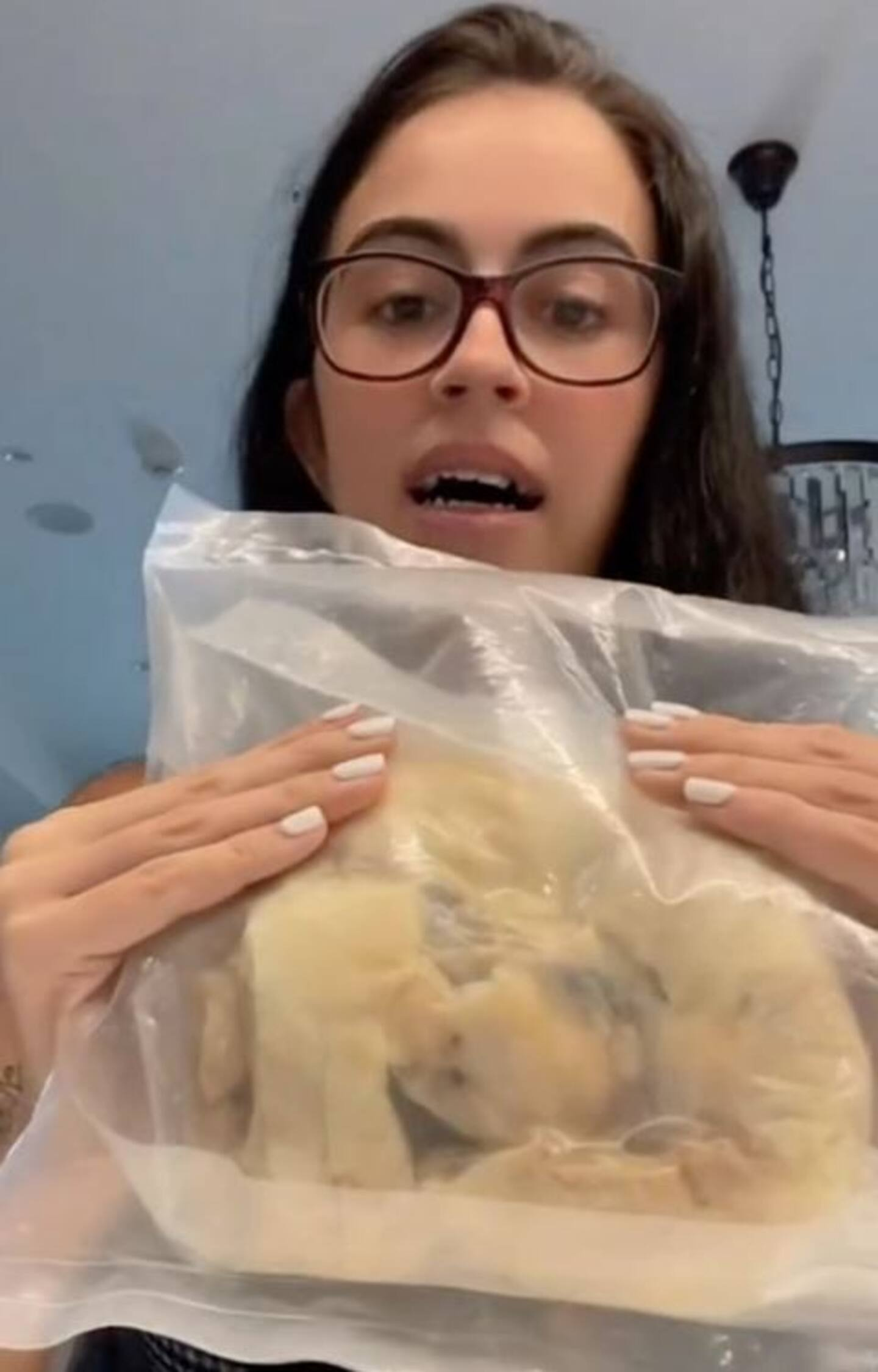 She shares her heart that looks like cookie dough on TikTok