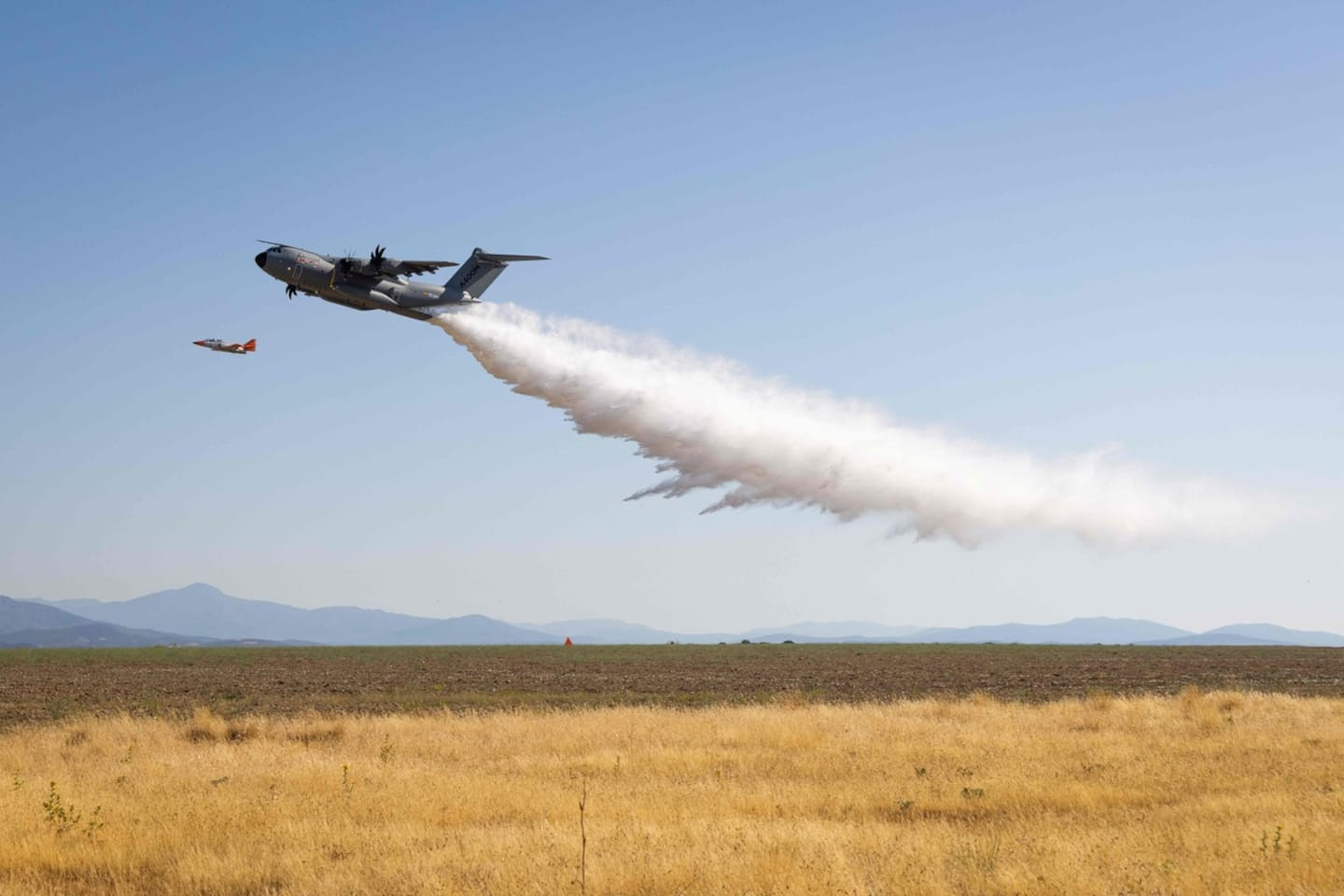 Airbus tested its A400M transport plane as a water bomber