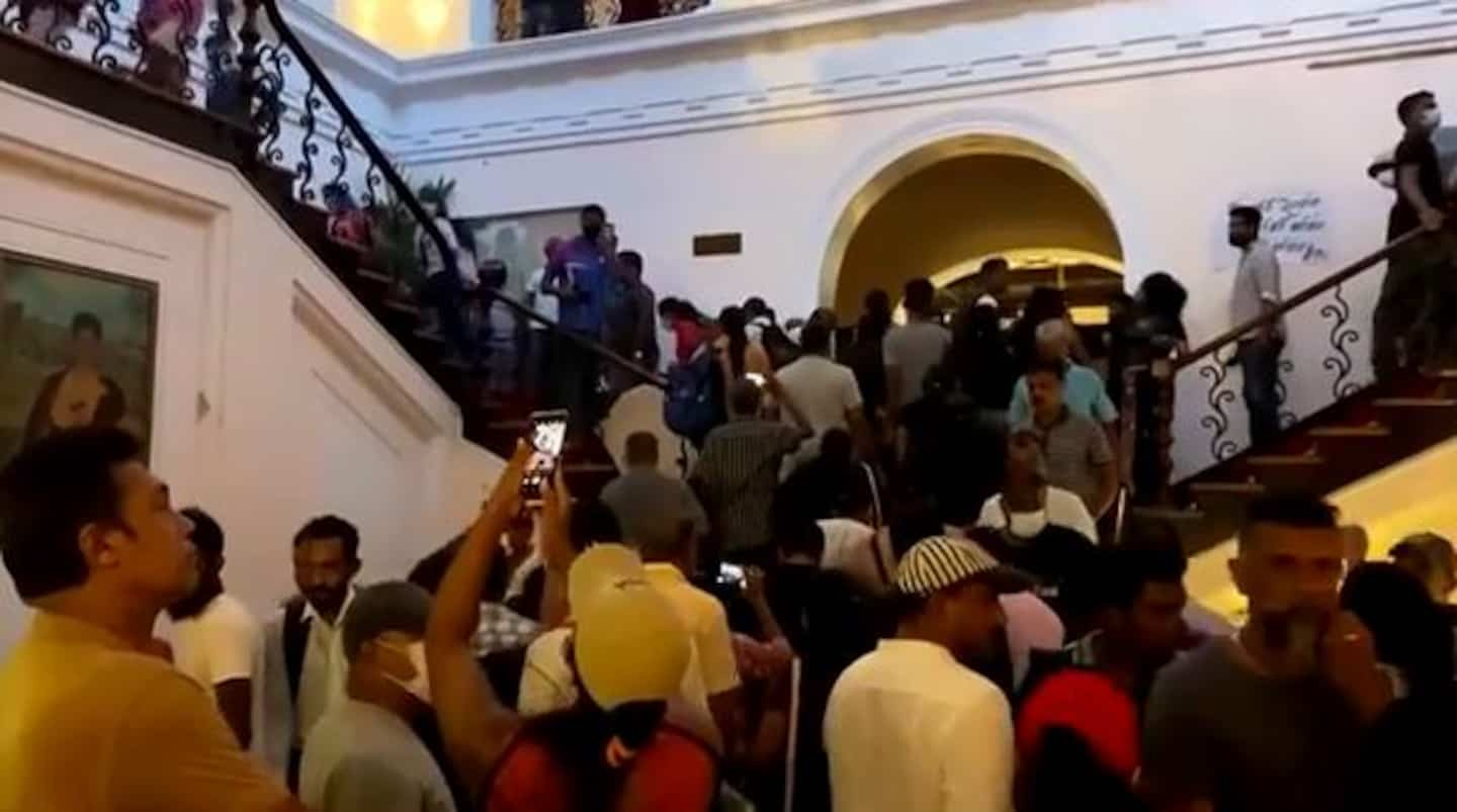 Protesters occupying the palace intend to stay until the president leaves Sri Lanka