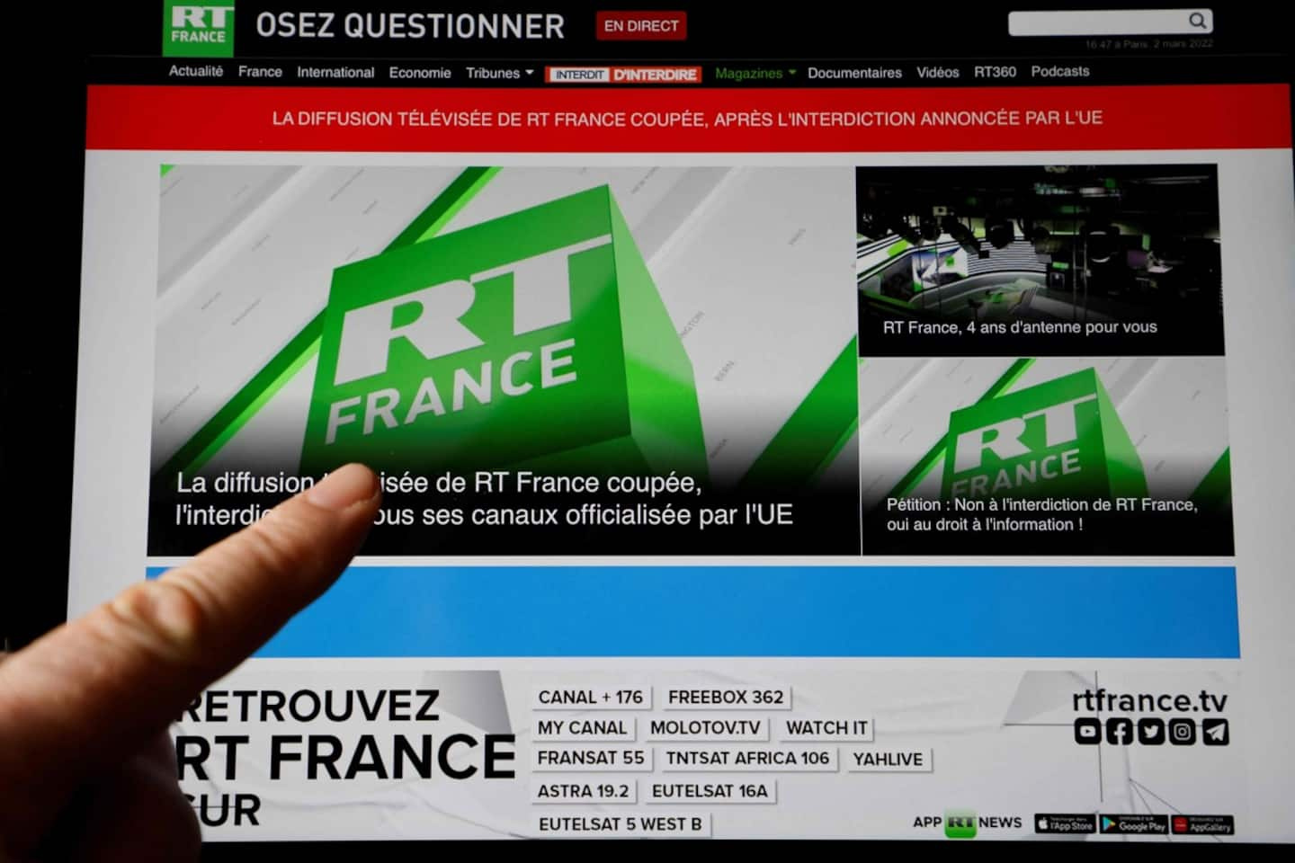RT France: European justice confirms the suspension of the Russian media
