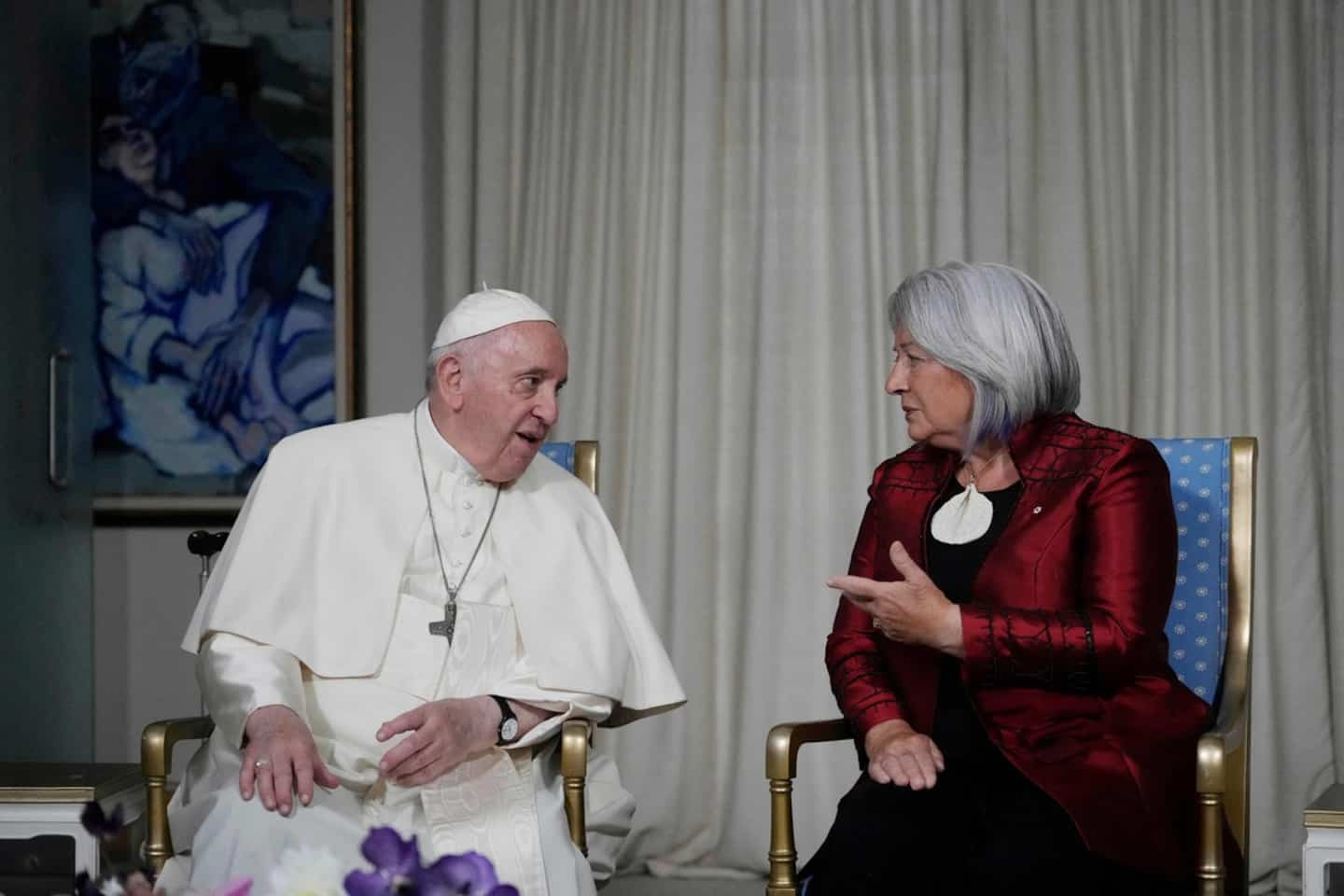 Governor General confesses to Pope Francis that she is “learning French”