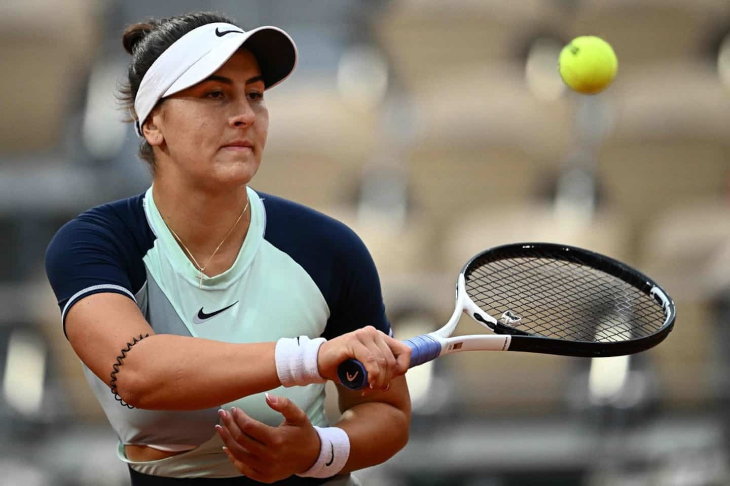 Bianca Andreescu bows in pain at Stanford