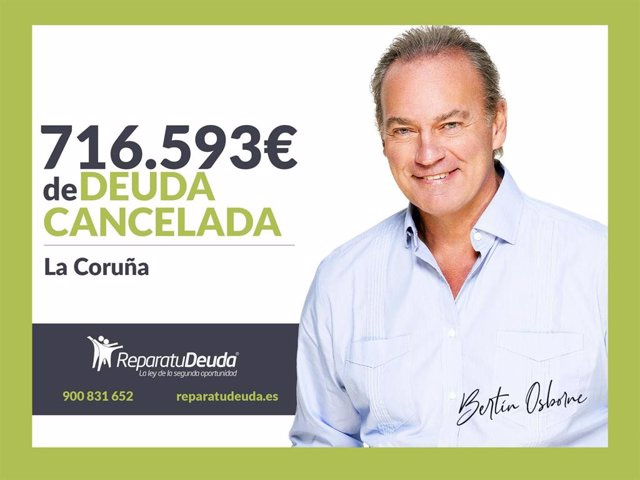 COMMUNICATION: Repair your Debt Lawyers cancels €716,593 in La Coruña (Galicia) with the Second Chance Law