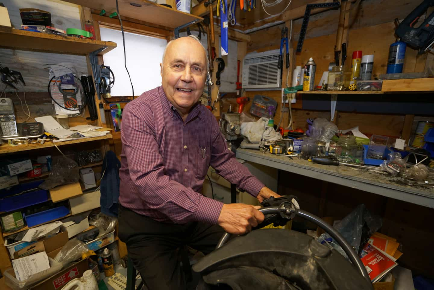 At 83, he continues to give strollers a second life