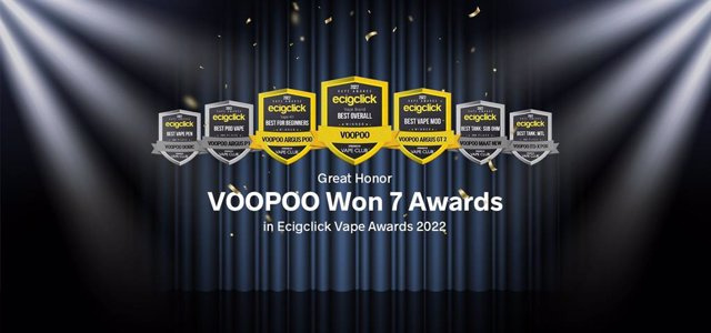 RELEASE: VOOPOO Sweeps Seven Awards At Ecigclick Vape Awards 2022