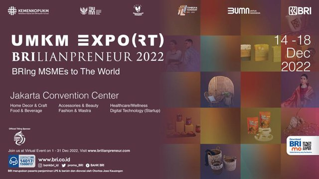 RELEASE: Towards a sustainable Indonesia, UMKM EXPO(RT) BRILIANPRENEUR 2022 presents 500 selected MSMEs