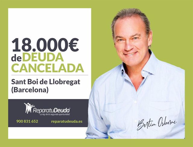 RELEASE: Repair your Debt cancel €18,000 in Sant Boi de Llobregat (Barcelona) with the Second Chance Law