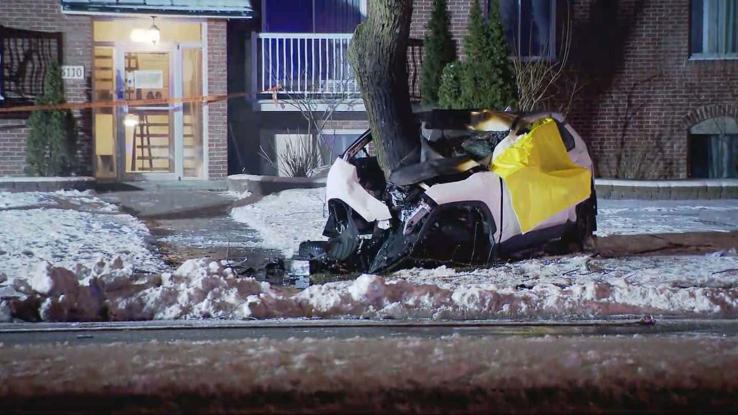 A person dies in a collision with a tree in Montreal North