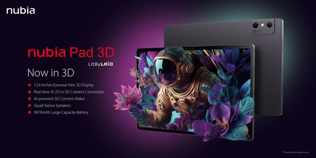 STATEMENT: ZTE Nubia launches the first 3D tablet without the need for glasses to view the content