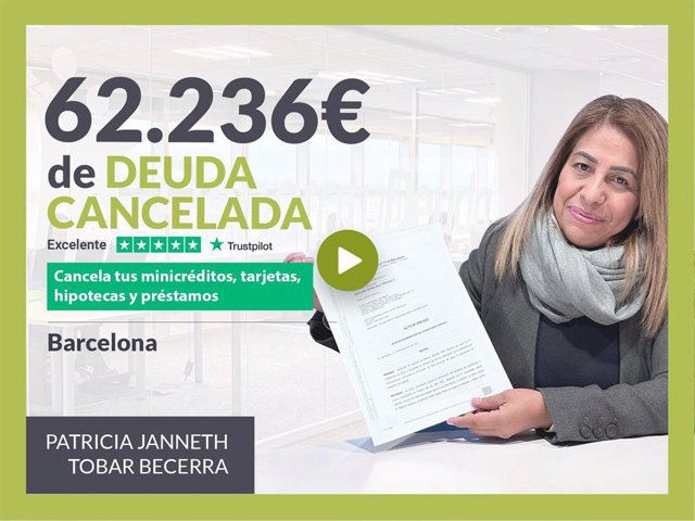 STATEMENT: Repara tu Deuda Abogados cancels €62,236 in Barcelona (Catalonia) with the Second Chance Law