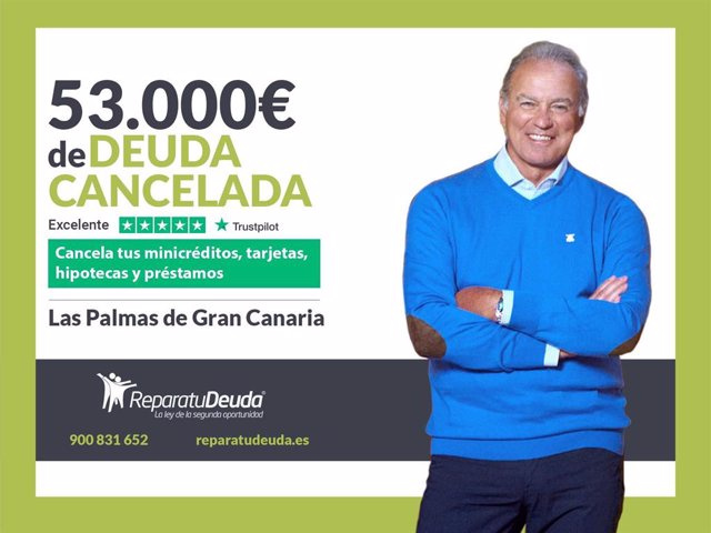 STATEMENT: Repair your Debt Abogados cancels €53,000 in Las Palmas de Gran Canaria with the Second Chance Law
