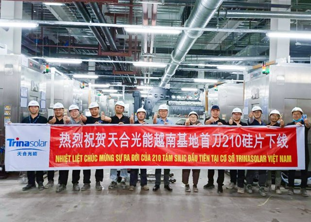 RELEASE: Trina Solar Starts Production of 210mm Monocrystalline Wafers in Vietnam