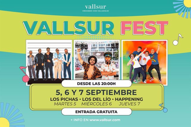 RELEASE: Vallsur joins the celebration of the Valladolid festivities with three free concerts