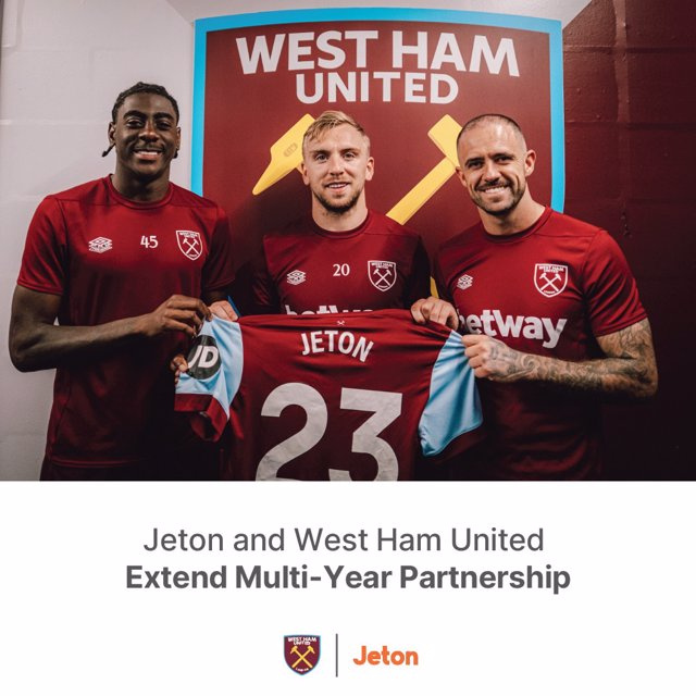 RELEASE: Jeton and West Ham United reach multi-year sponsorship deal
