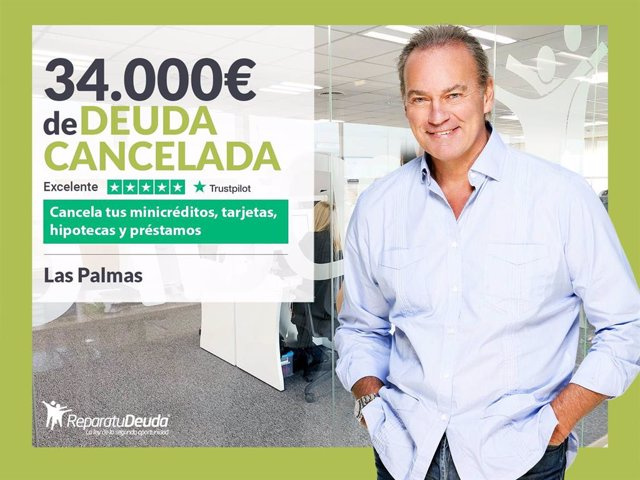 STATEMENT: Repair your Debt Abogados cancels €34,000 in Las Palmas de Gran Canaria with the Second Chance Law