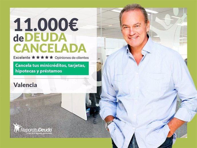 STATEMENT: Repair your Debt Lawyers cancels €11,000 in Valencia with the Second Chance Law