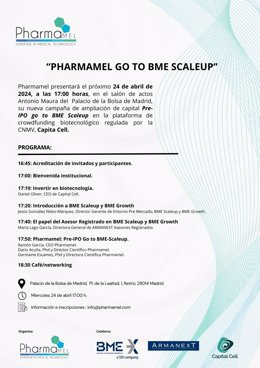 STATEMENT: Pharmamel launches the capital increase campaign "Go to BME Scaleup"