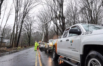 Iberdrola employees in the US work to restore electricity supply to homes and premises due to Elliot damage