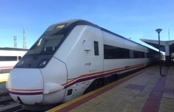 Passengers of the Cáceres-Madrid train evacuated after the tractor cabin caught fire in Cañaveral
