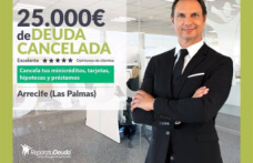 STATEMENT: Repair your Debt cancel €25,000 in Arrecife (Las Palmas) with the Second Chance Law