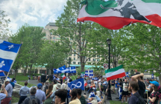 Demonstration in support of Bill 101 in Montreal