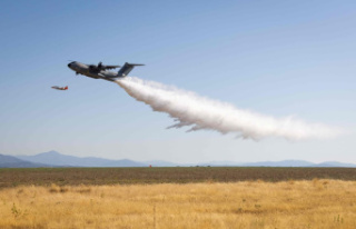 Airbus tested its A400M transport plane as a water...