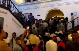 Protesters occupying the palace intend to stay until...