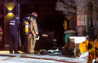 A fire breaks out in a garage in Montreal North