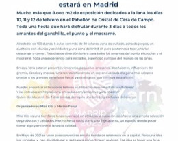 RELEASE: Love Yarn Madrid arrives, the largest yarn...