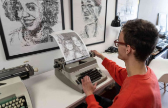 [PHOTOS] He draws portraits and monuments... with typewriters!